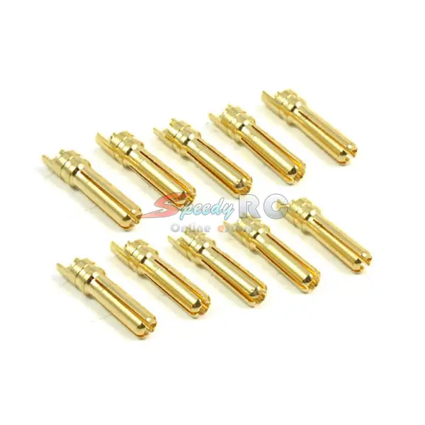 Yeah Racing 4Mm High-Current Bullet Plug Connector Kit – 10-Piece Male Set 1