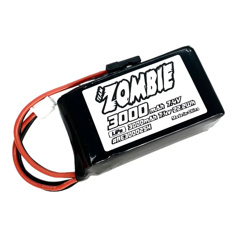 Zombie 3000Mah 7.4V Receiver Hump Pack – Extended-Life Lipo For High-Drain Rc Receivers 1