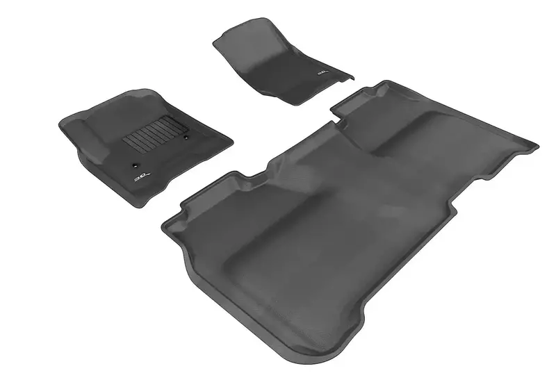 3D Maxpider Kagu All-Weather Floor Mats – Black, 3-Piece Set (Front & Rear) 1