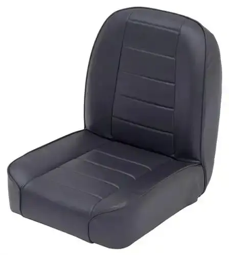 Smittybilt 44801 Low-Back Vinyl Bucket Seat – Front Installation, Black 1
